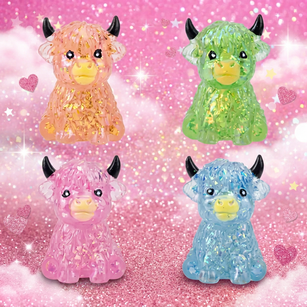 Glitter Sugar Highland Cow